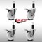 Service Caster 4'' SS Nylon Swivel 1-1/4'' Expanding Stem Caster Set Total Lock Brake, 4PK SCC-SSEXTTL20S414-NYS-114-4 - alternate 4